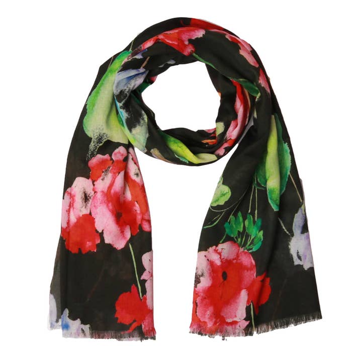 Floral Cotton Modal Designer Scarf for wholesale by Namaskar Australia
