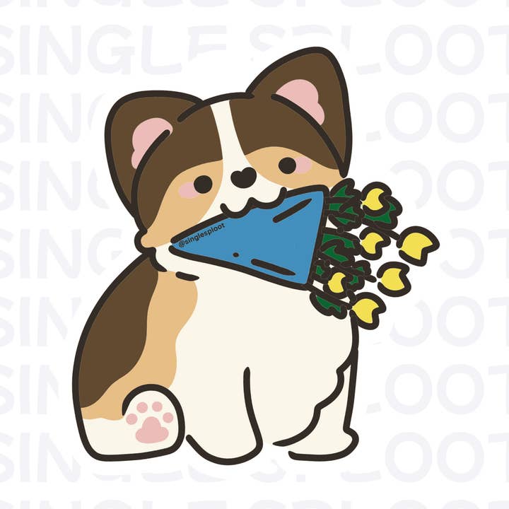 Kühle Minze Tri Corgi Blumenstrauß Lufterfrischer für den Großhandel von Single Sploot