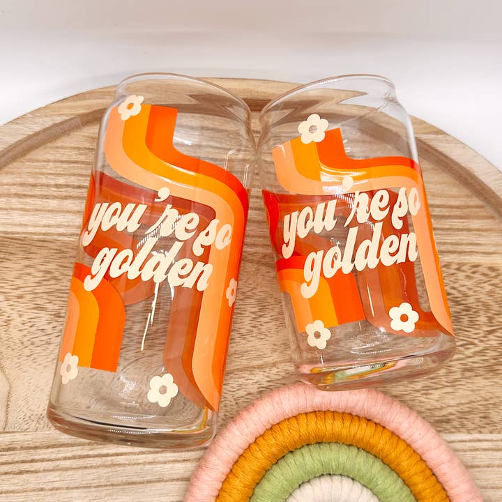You're So Golden Glass Cup for wholesale by amarieacreates