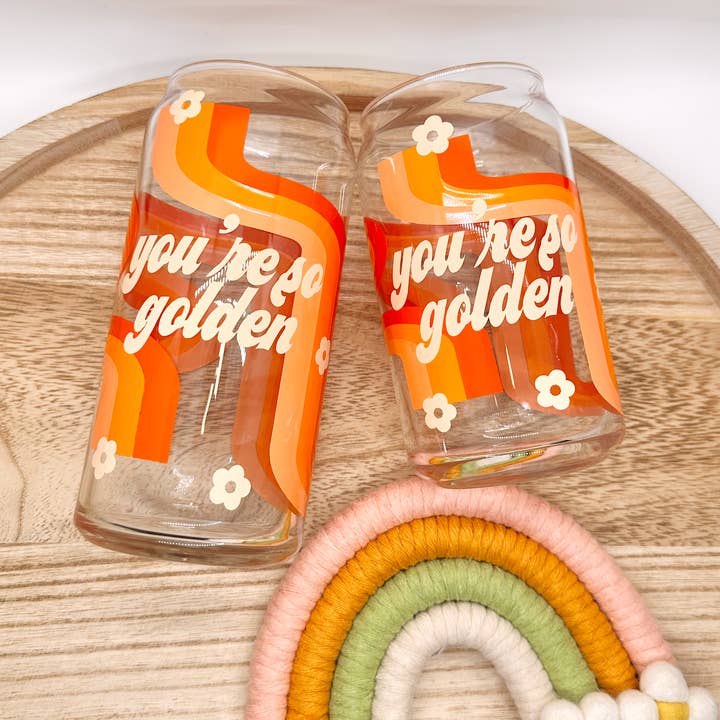 amarieacreates - Wholesale Drinking Glass/Cup - You're So Golden Glass Cup