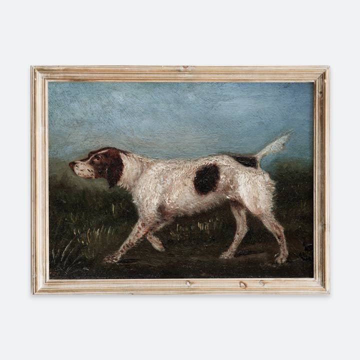 Vintage Hondenschilderij La Gousse Dierenkunst Print VP184 voor wholesale door Sugar & Canvas