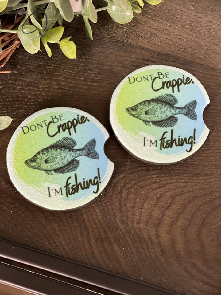 Juego de posavasos de neopreno Don't Be Crappie para venta al por mayor de CMD Wholesale