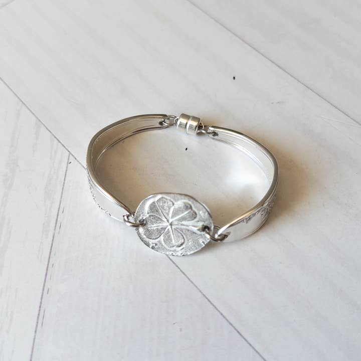 Four Leaf Clover Charm Center Bracelet for wholesale by Girl Ran Away With the Spoon