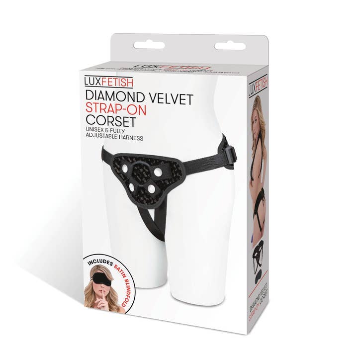 Lux Fetish Store - Wholesale Sex toy - Diamond Velvet Strap-on Corset7