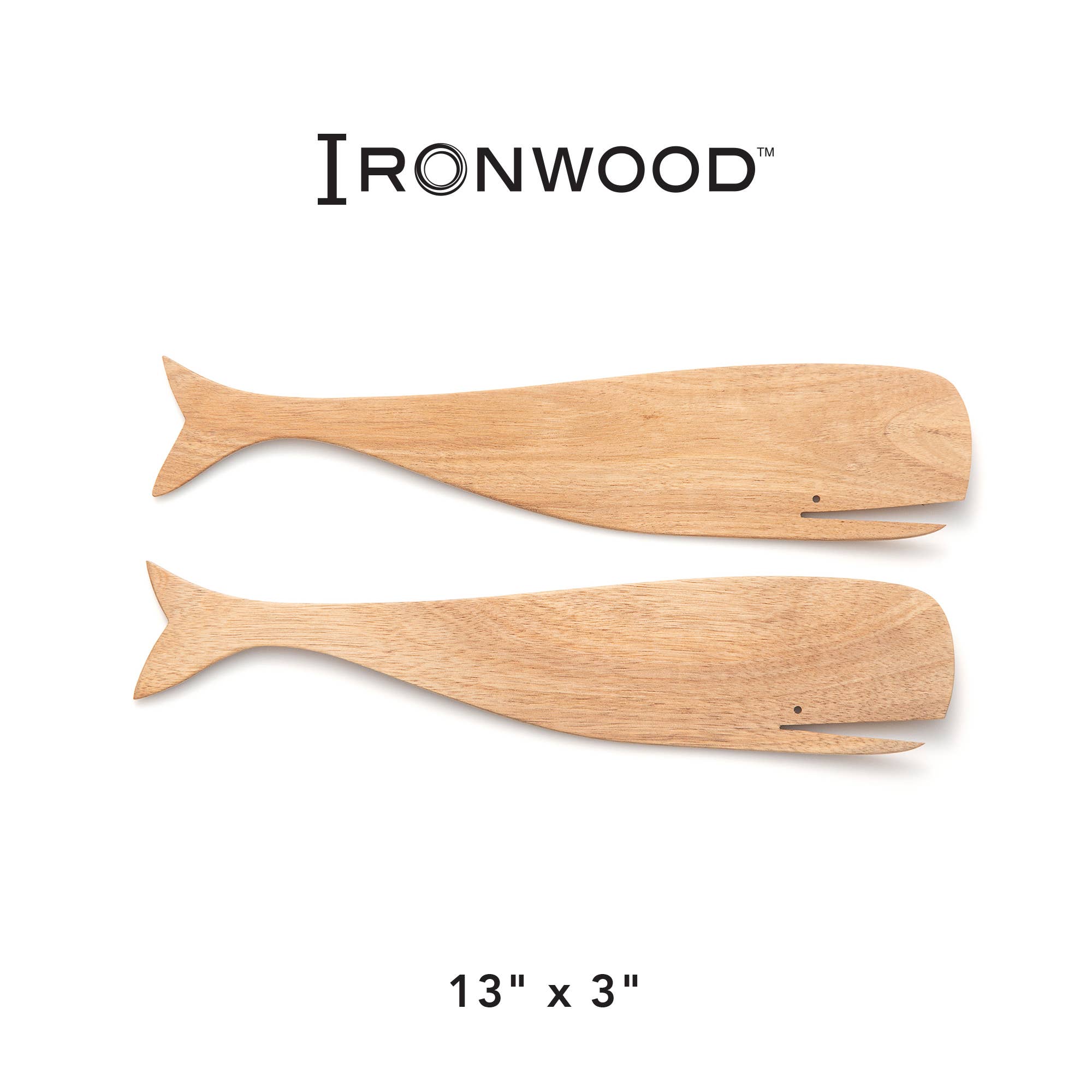 Fox Run Brands – Engroshandel Serveringsredskaber – Ironwood træhvalsalatredskaber, akacia,12.5" x 275"5