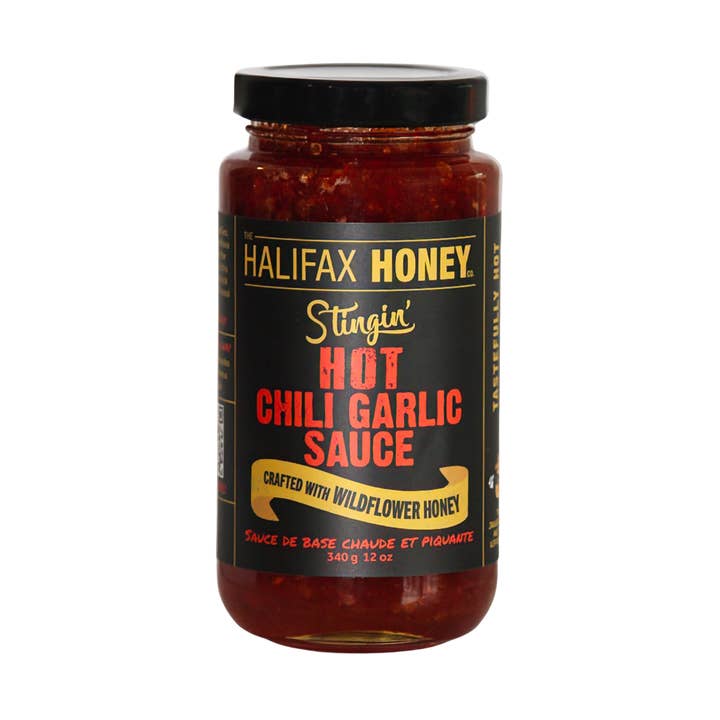 Stingin’ Heiße Chili-Knoblauch-Sauce für den Großhandel von The Halifax Honey Company