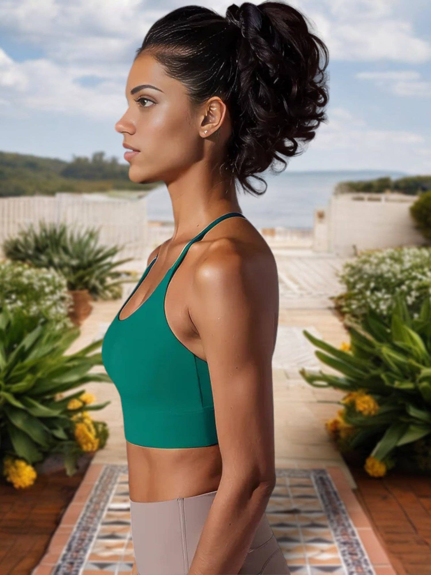 Active by Anna-Kaci – wholesale Sports bra – Women's – Strappy Back Sports Bra with Scoop Neckline10