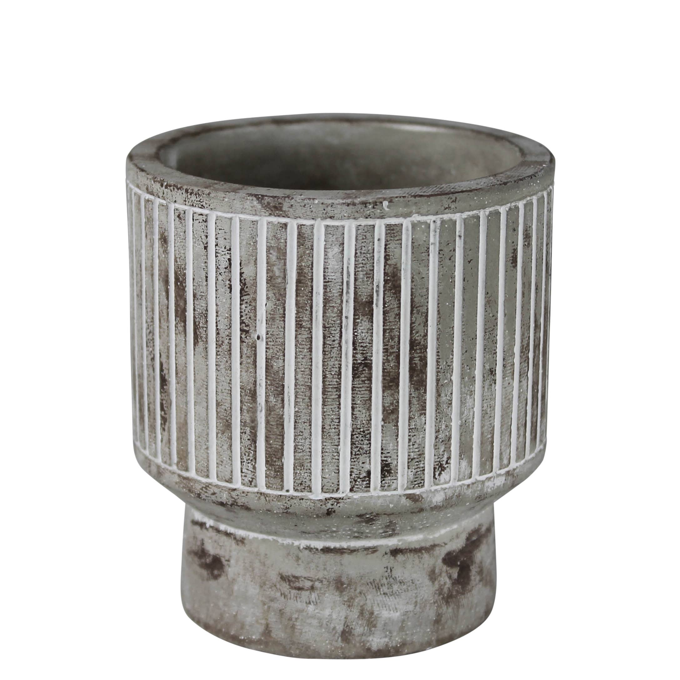 HomArt – wholesale Plant pot – Dover Footed Planter, Cement - Sm0