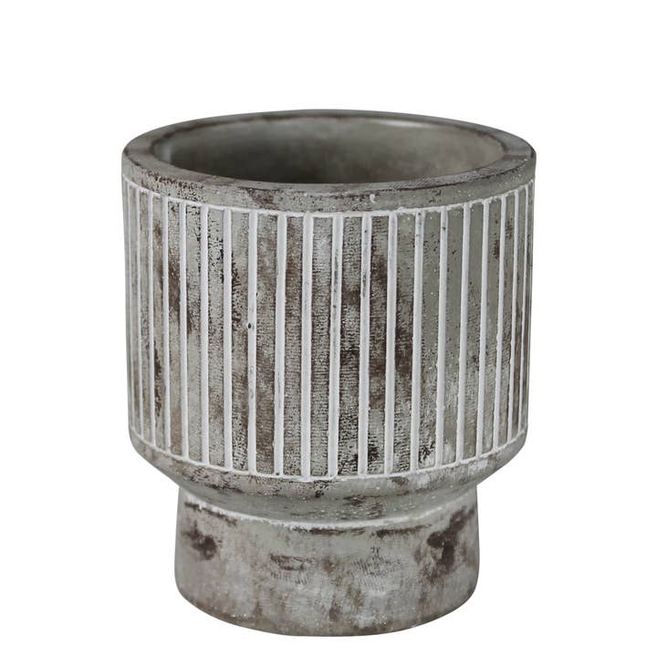 HomArt – wholesale Plant pot – Dover Footed Planter, Cement - Sm