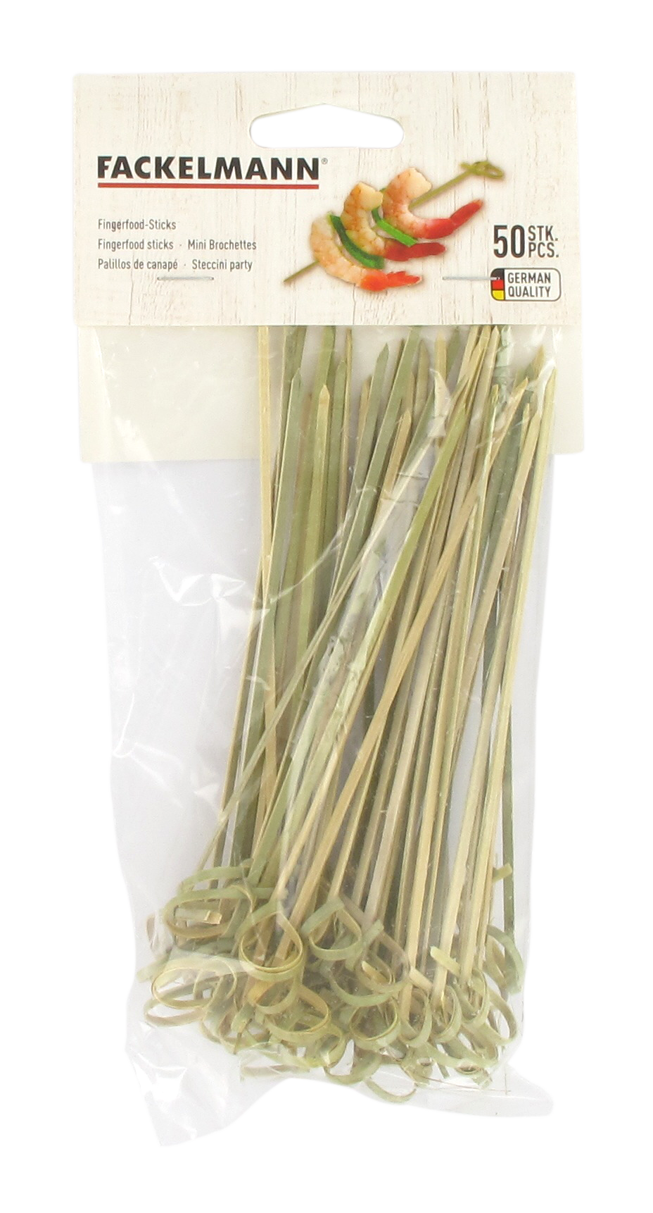 Fackelmann - Wholesale Skewer - Set of 50 bamboo skewers 15 cm Wood Edition1