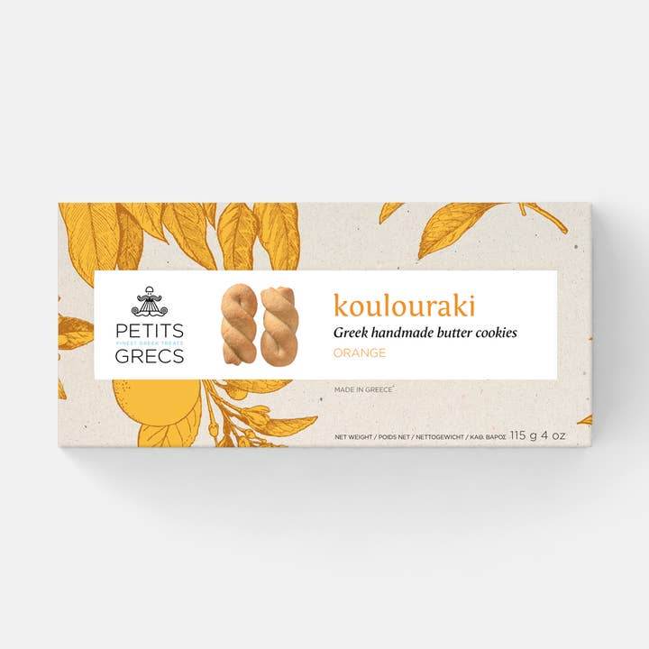 Koulouraki Orange - Greek Handmade Butter Cookies for wholesale by PETITS GRECS P.C.