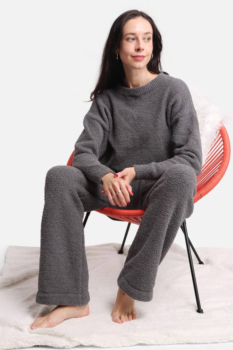 Fashion City – wholesale Sweatshirt – Women's – Solid Color Luxury Soft Lounge Pullover Sweater11