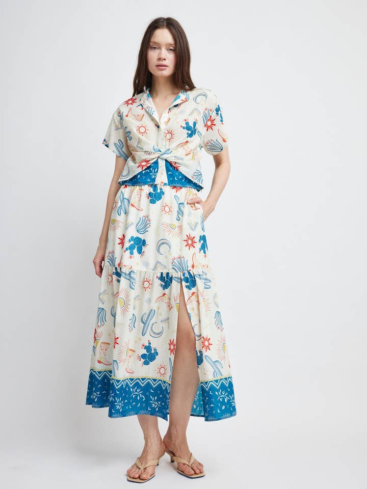 Blusa Mya con nudo para venta al por mayor de Self Contrast