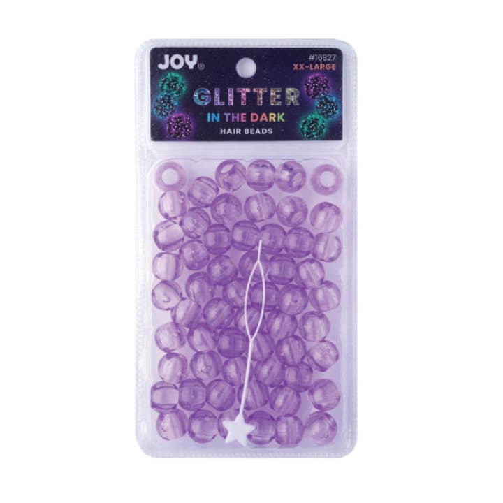 Joy Round Beads XXLarge Glitter Glow Purple for wholesale by Annie International, Inc.