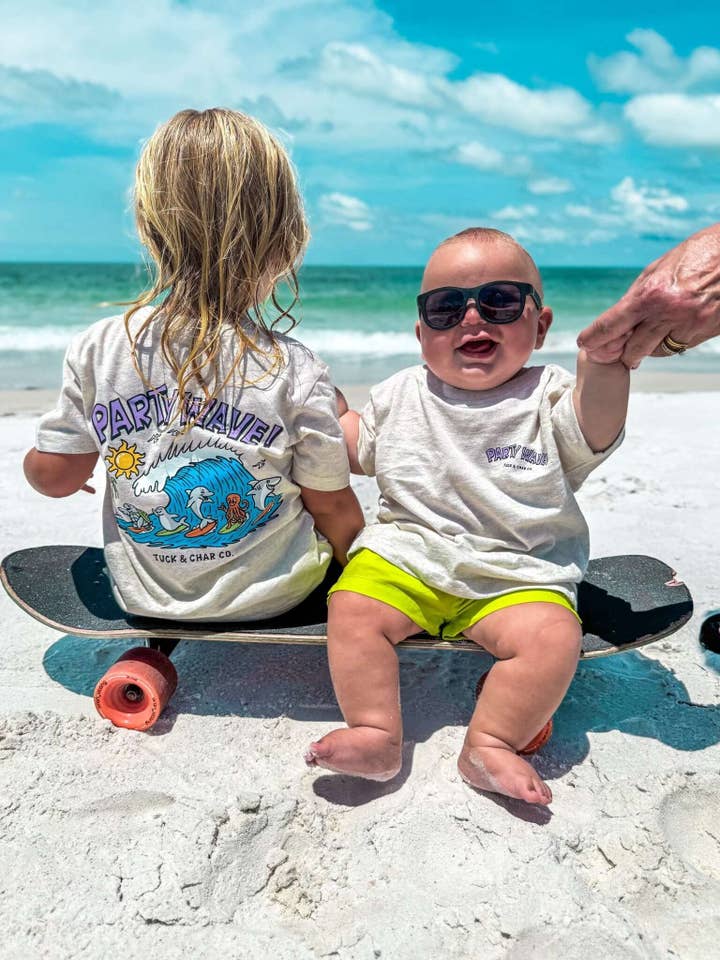 Party Wave T-Shirt for wholesale by Tuck & Char Co.