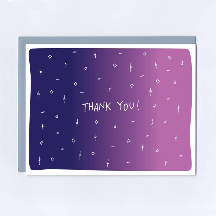 Thank You Sparkles Greeting Card for wholesale by The Treasurie