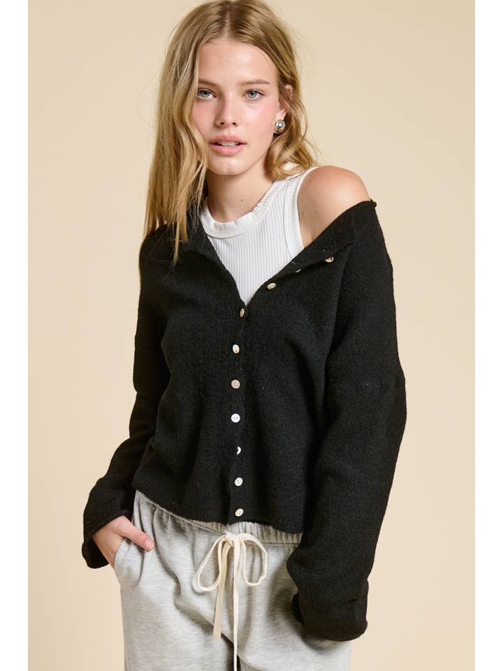 Mimosa - Wholesale Cardigan - Women's - Essential Button Down Cardigan Top18