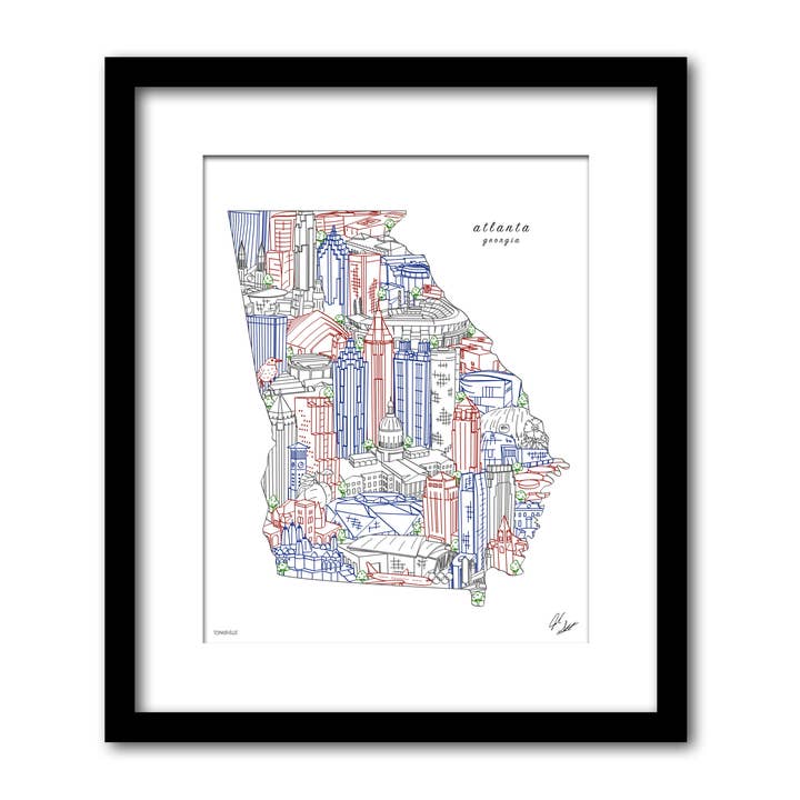 Décoration murale Atlanta Georgia pour la vente par Townsville Art