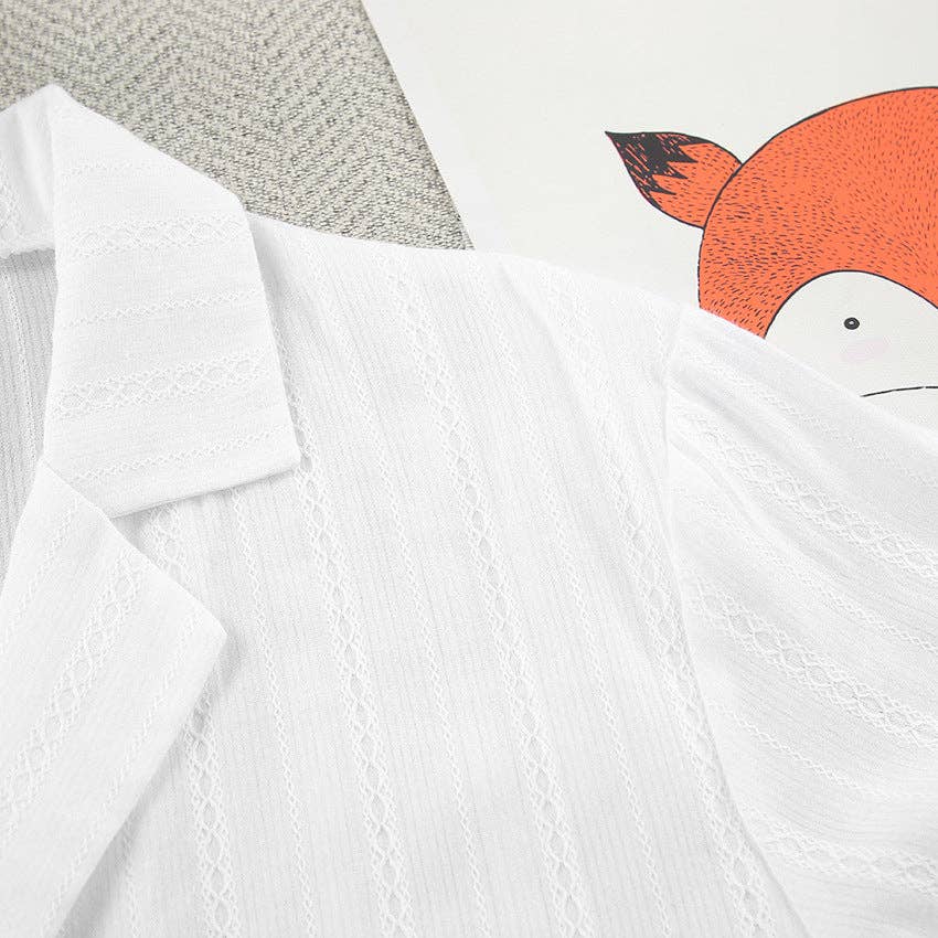 Dipped Shop – Engroshandel Pyjamasæt - Dame – Stribet Jacquard Blødt Nattøjssæt DPS22396