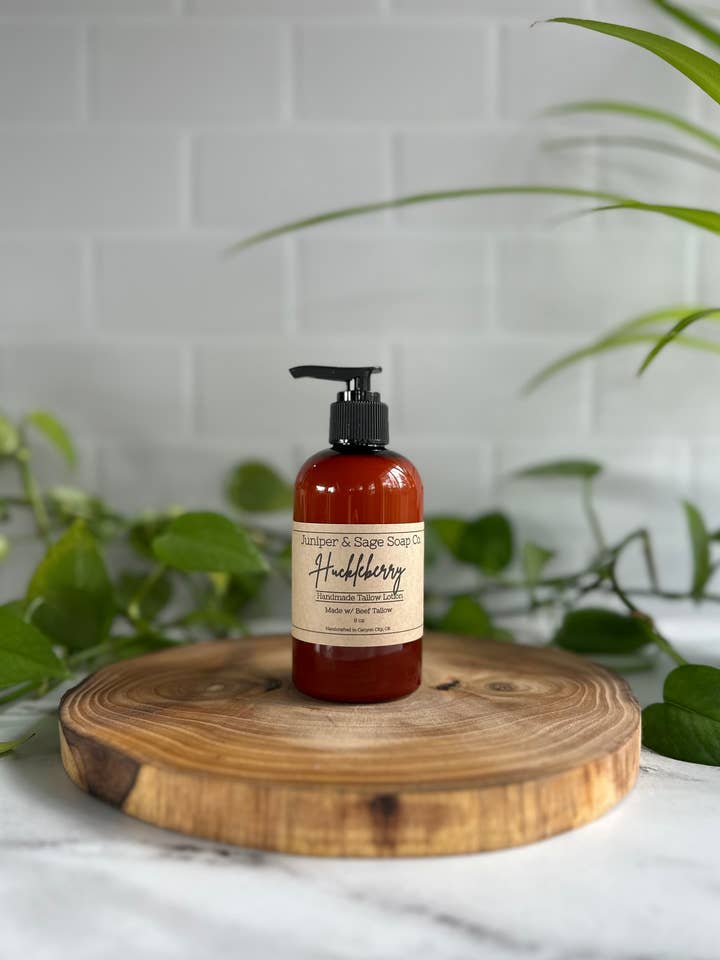 Huckleberry - Tallow Lotion for wholesale by Juniper & Sage Soap Co. LLC