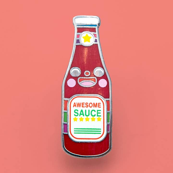 Alfinete de esmalte Awesome Sauce por atacado de Leon Römer Illustraties