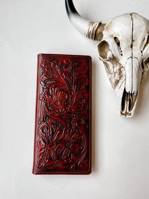 Boho Ranch Shop – wholesale Wallet – Unisex – Genuine Tooled Leather Bi-Fold Wallet5
