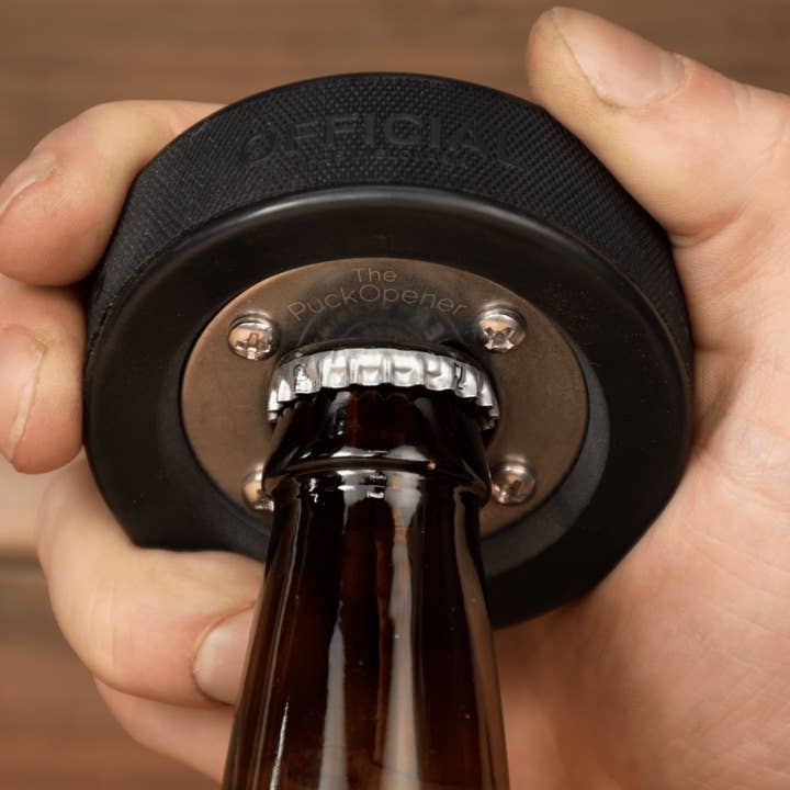 Buffalo Bottle Craft – wholesale Flask-/vinöppnare – Hockey Puck Flasköppnare, Hockey gåva, Sport gåva6