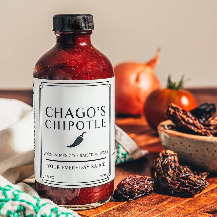 Chago's Chipotle 8oz Bottle for wholesale by Chago's Chipotle LLC
