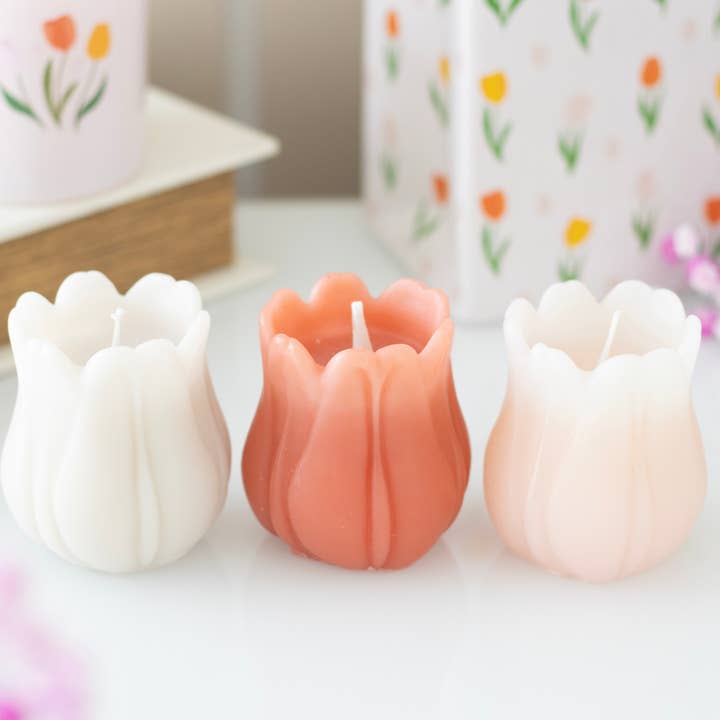 S/3 Tulip Candles for wholesale by Nibble Distributors Ltd