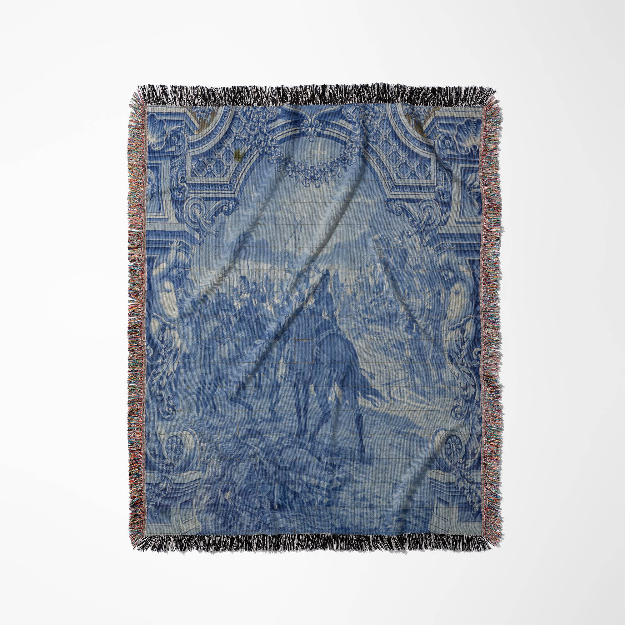 3dRose - Wholesale Throw Blanket - 3dRose, Portugal, Lisbon, azulejo, painted blue tile, Blanket