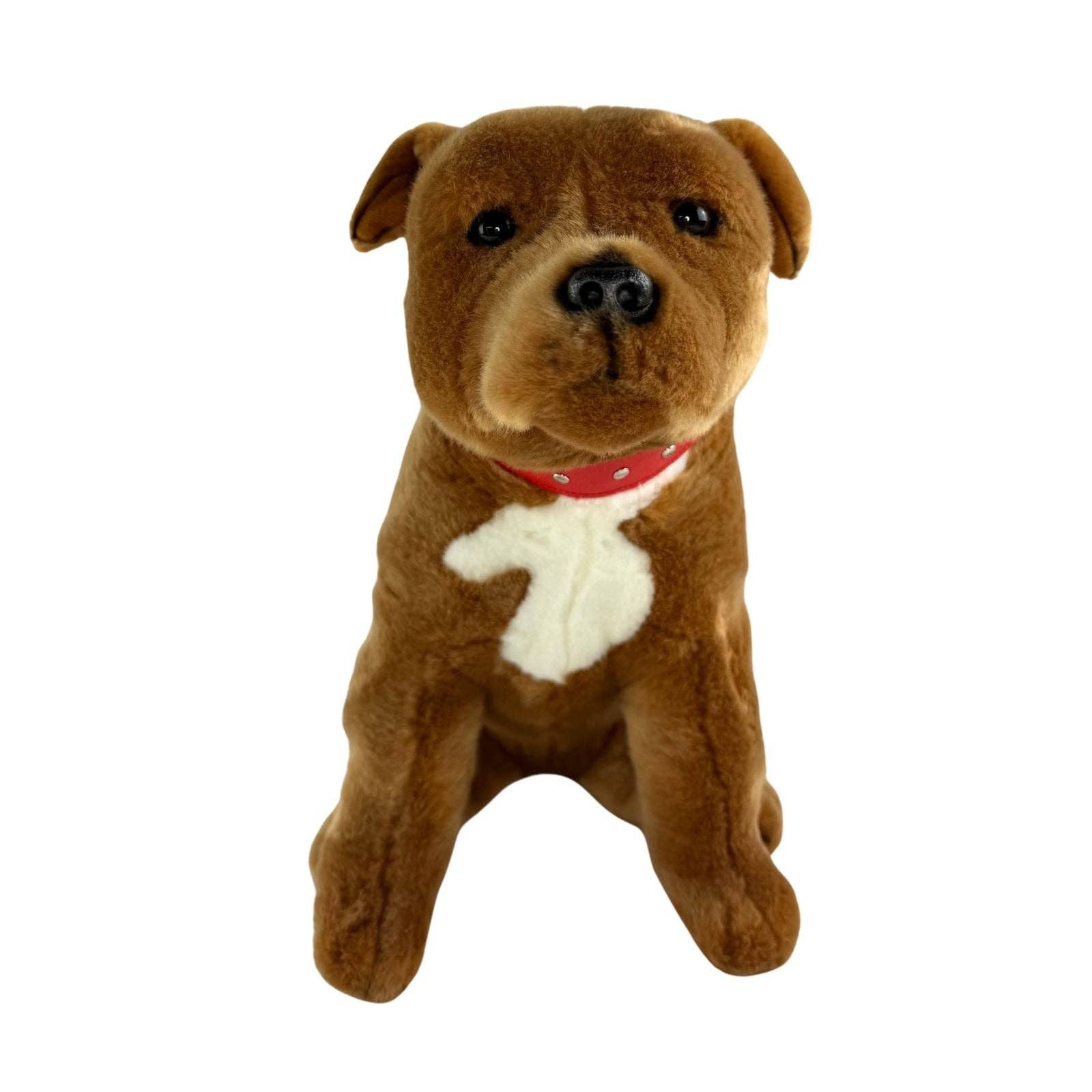 Bocchetta Plush Toys - Wholesale Stuffed/Plush Toy - Kids & Baby - Lester - Staffy - 32cm sitting, brown2