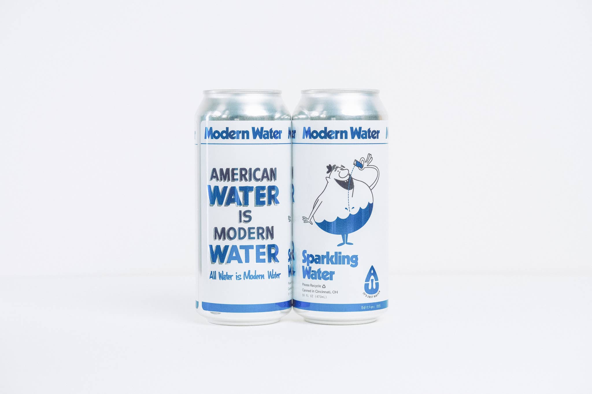 Modern Water // Formerly American Water - Vente Eau gazeuse - Canette en aluminium d'eau pétillante Modern Water 16oz (24 unités)1