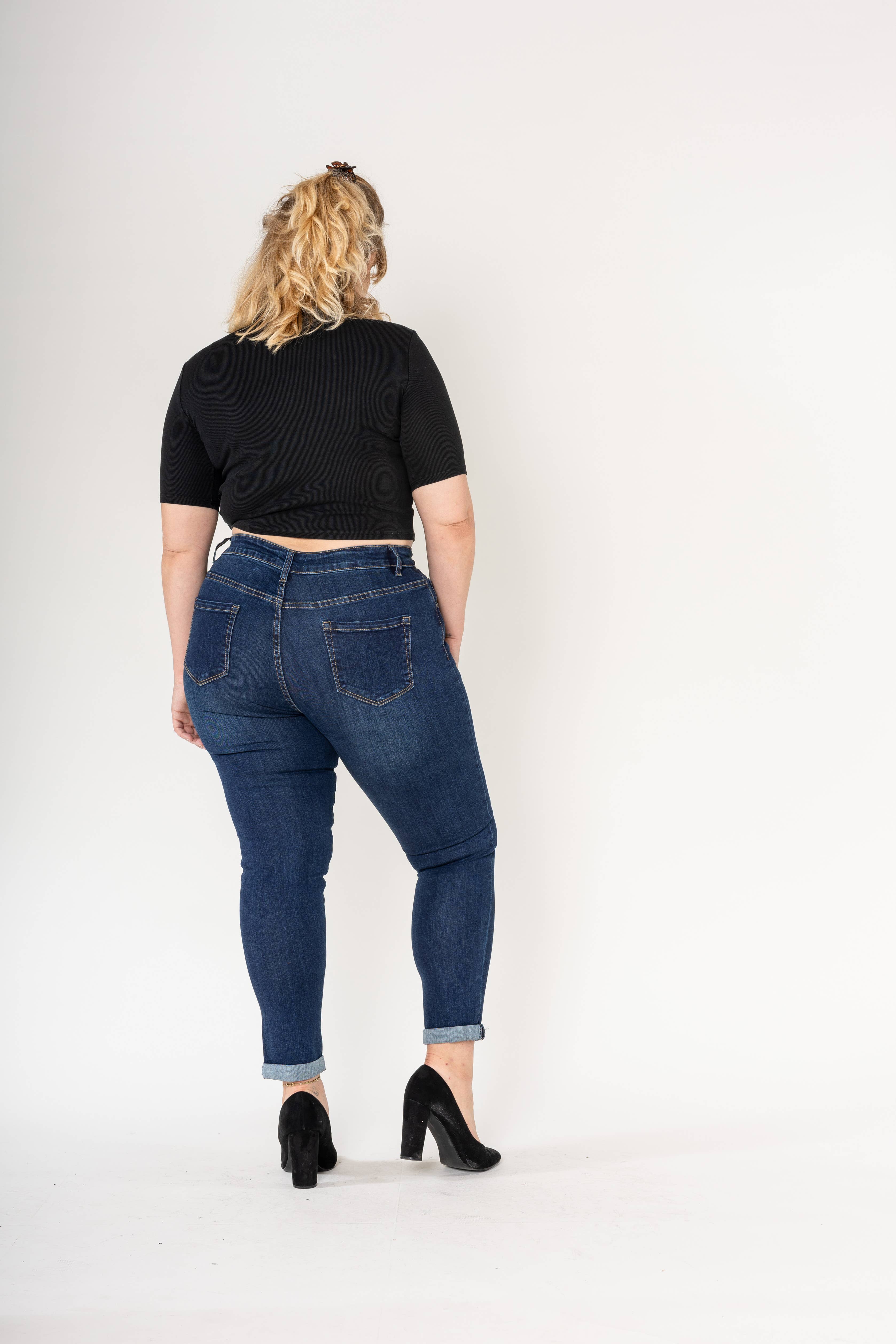 Nina Carter - Venta al por mayor Vaqueros - Mujer - Jeans ajustados elásticos de talla grande Nina Carter P102GT31