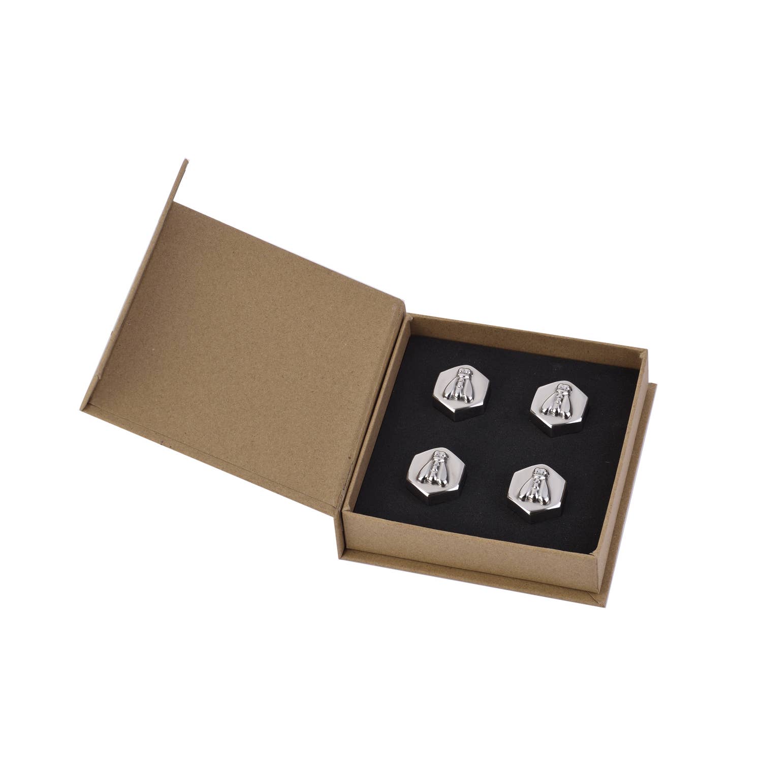 Laguiole – Großhandel Kühlsteine für Getränke – LAGUIOLE Set mit 4 Kühlsteinen aus Edelstahlwürfeln1