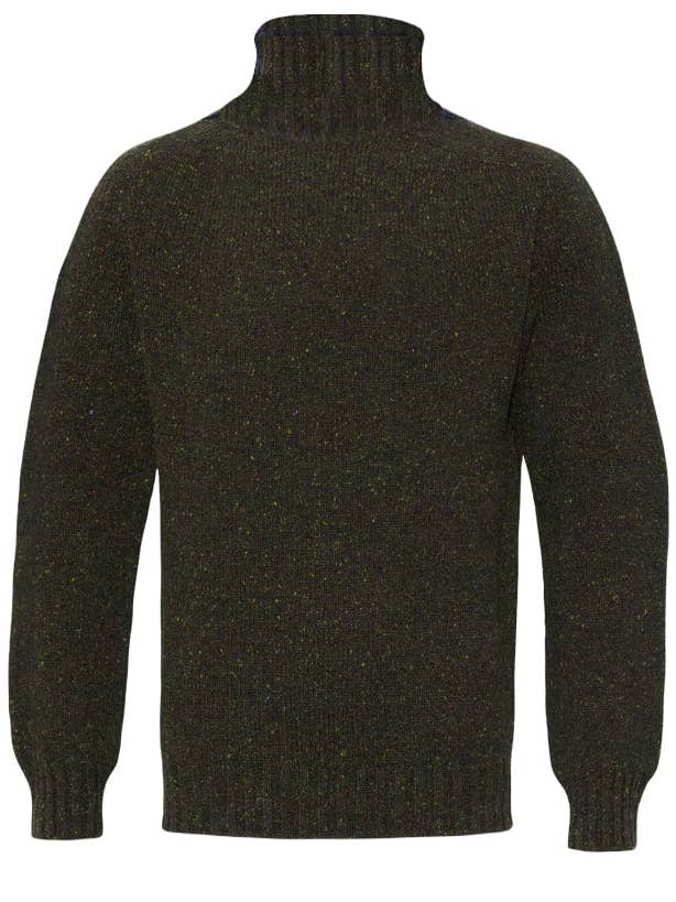 Nethan Woll-Nep-Rollkragenpullover Khaki für den Großhandel von Genevieve Sweeney