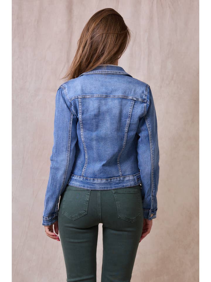 Slim jeans jacket (washed out) - ANA & LUCY for wholesale on Faire6