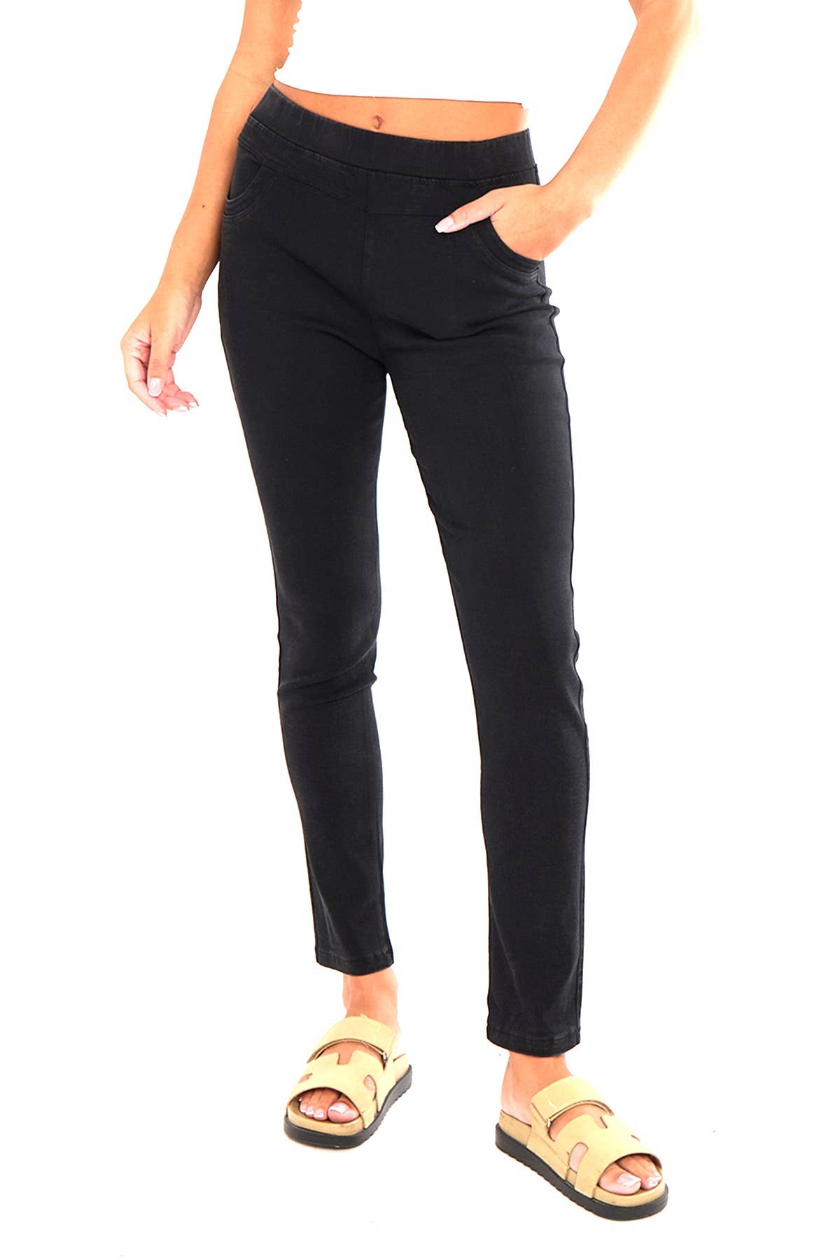 Superbia - Wholesale Pants - Women's -  High Waist 4 way Pull-on Stretch Stone Wash Magic Jeggings15