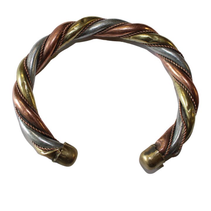 Tika - Wholesale Cuff bracelet - Copper Tri-Metal Cuff Bracelets - Three Styles4