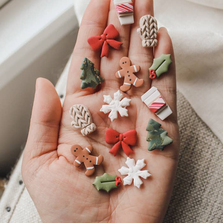 Indigo Clay Jewelry - Vendita all'ingrosso Parure di gioielli - Confezione di orecchini a perno Holiday
