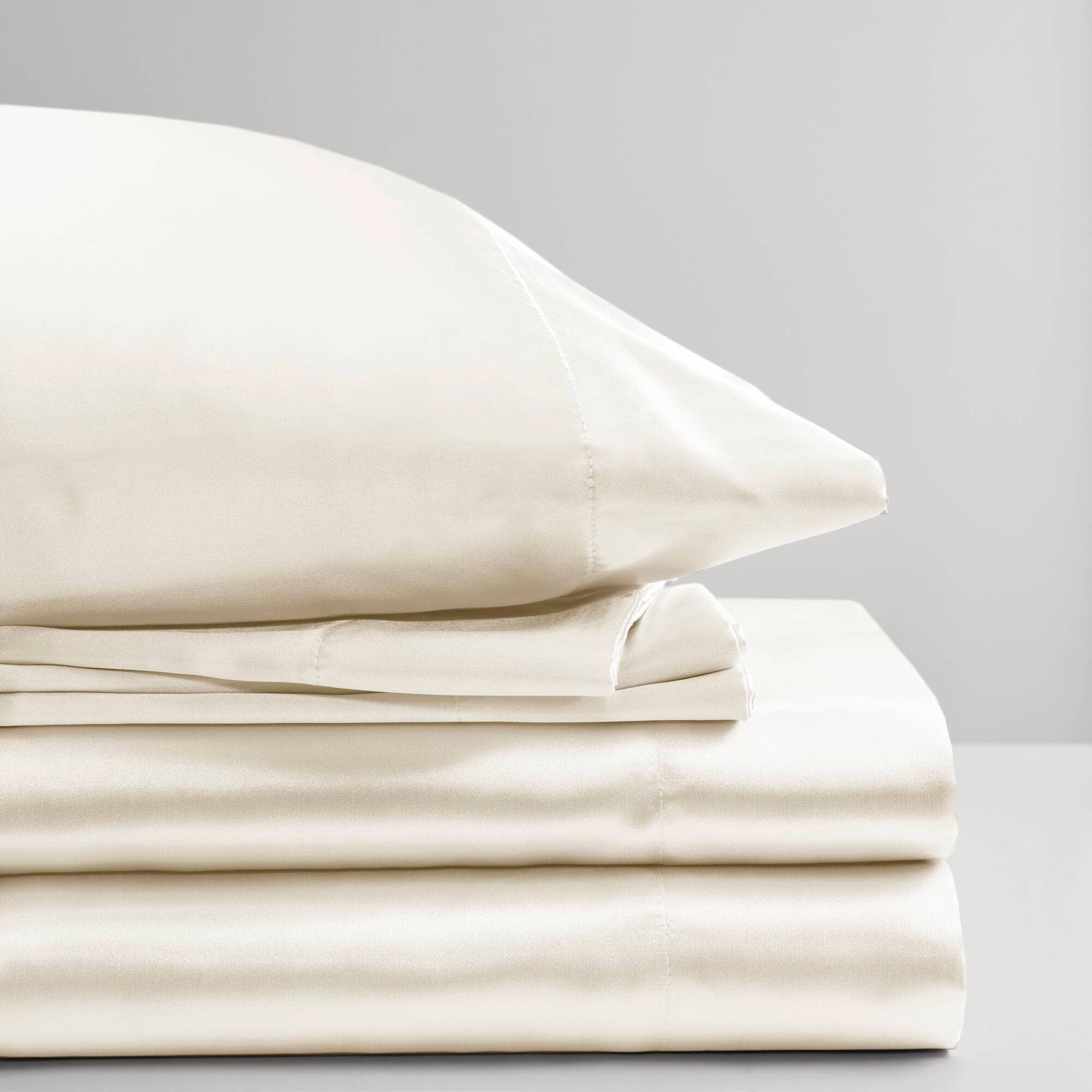 Olliix - Wholesale Sheet Set - Luxury Satin 6-Piece Sheet Set, Ivory11