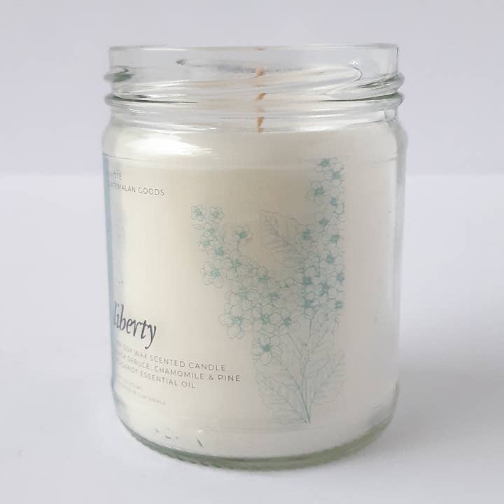 Achiote Guatemalan Goods - Wholesale Jar/Filled Candle - Liberty 100% Soy Wax Scented Candle Glass 100% essential oil