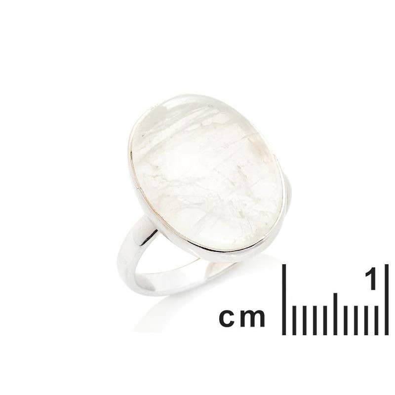 OPALOOK France - Wholesale Cocktail/Statement Ring - Natural white moonstone ring, sterling silver1