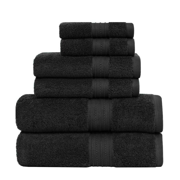 Feather & Stitch New York - Wholesale Towel Set - 100% Cotton 6-Piece 625 GSM Ultra soft Bath Towel Set5