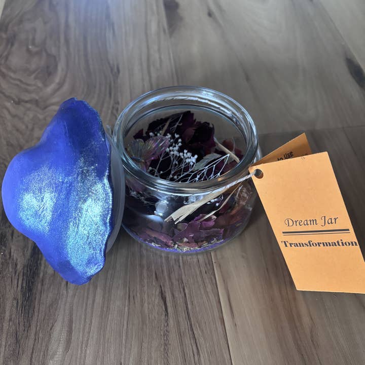Transformation Dream Jar with Mushroom Top | Spell Jar for wholesale by Lizzy Fern Studios
