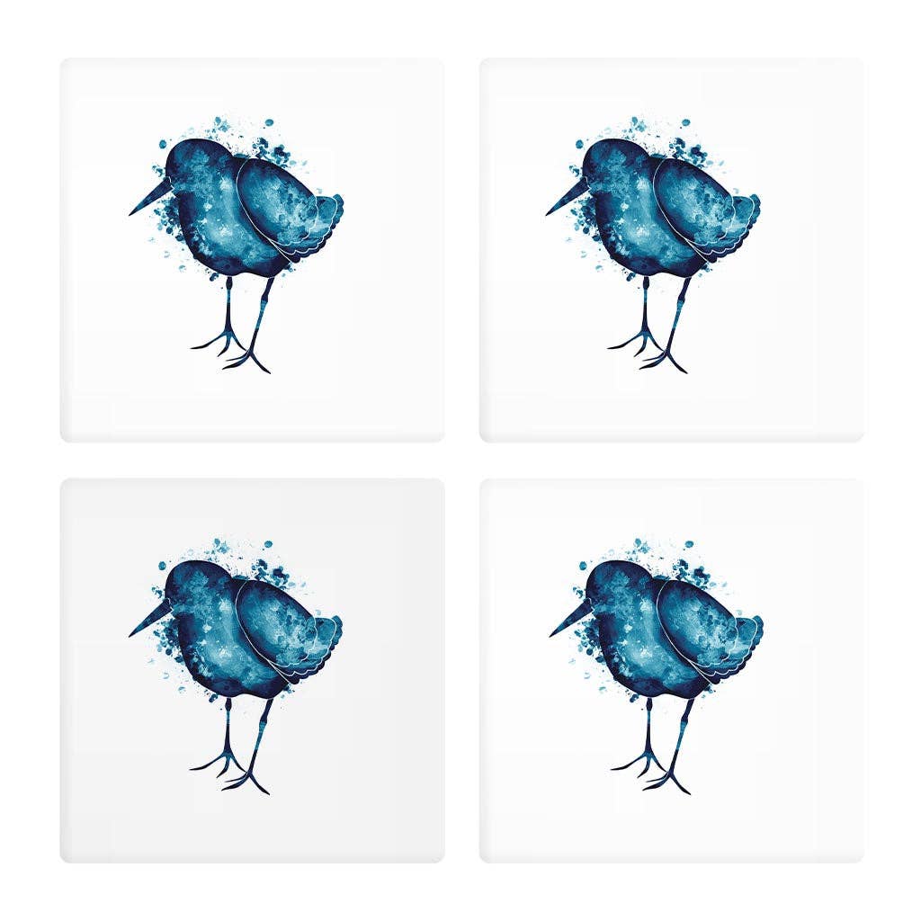Love Local - Wholesale Coasters - East Coast Water Color Sand Piper | Absorbent Coasters | Set of 4 | Min 20