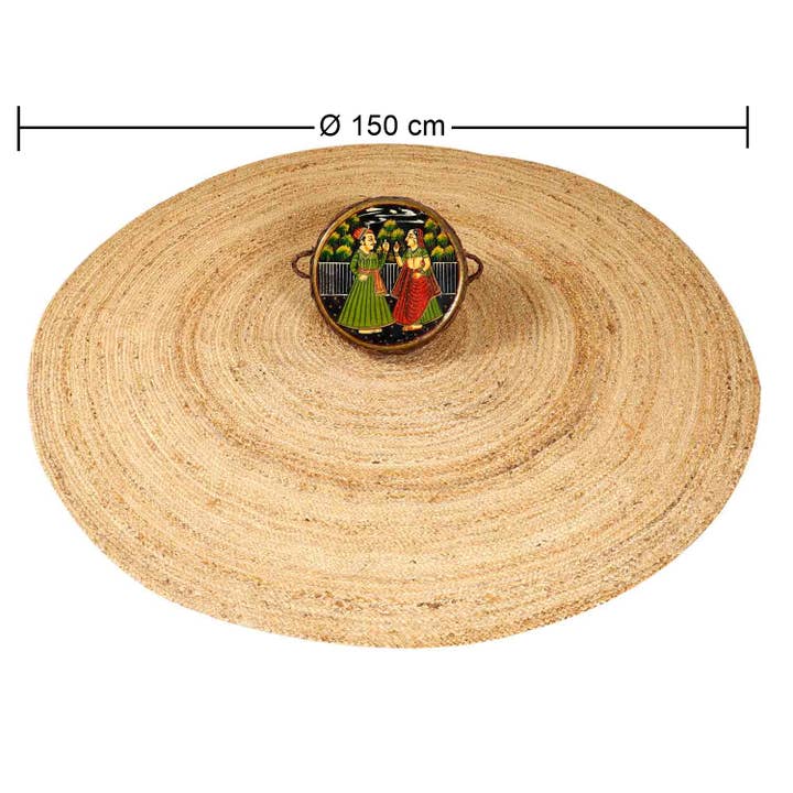 Casa Moro – Großhandel Teppichvorleger – Jute Teppich Tamani Natur rund Naturfaser