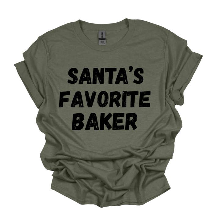Julemandens yndlingsbager sjov jule-T-shirt for engroshandel hos Simply Spoken Apparel