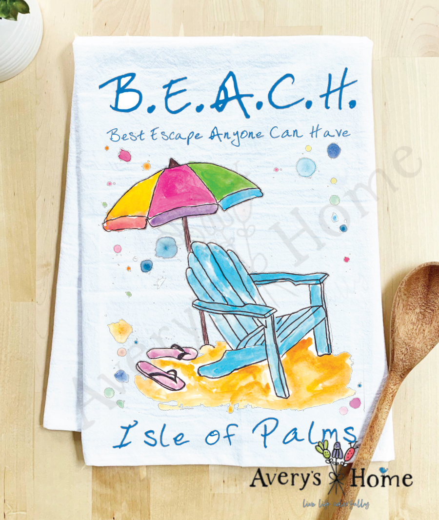 Avery's Home - Wholesale Tea Towel - Beach Vacation Souvenir Customizable Tea Towel22