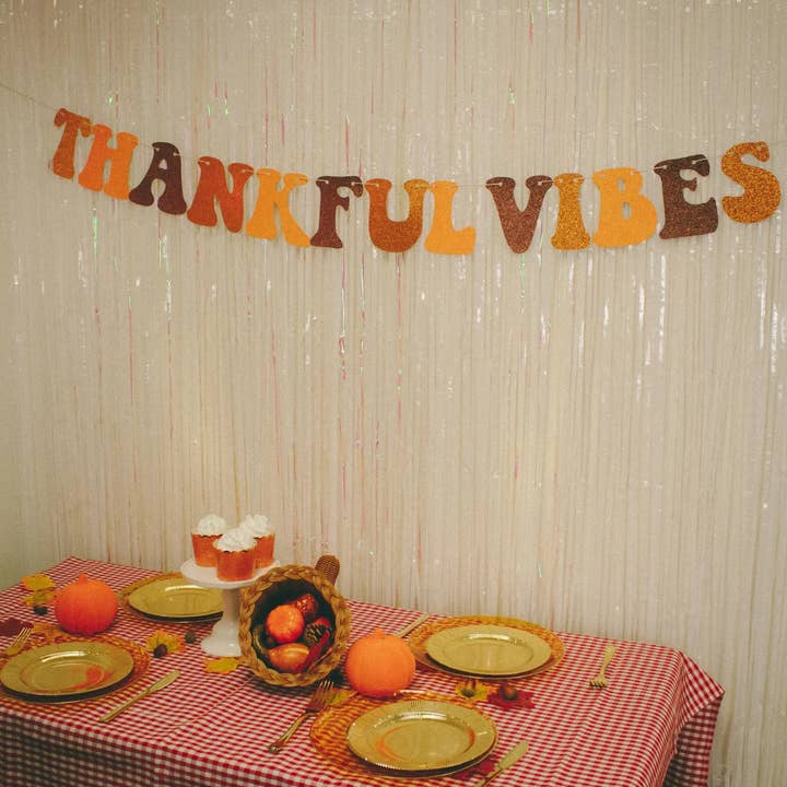 Bannière Thankful Vibes Friendsgiving/Thanksgiving pour la vente par Ninalem's Party