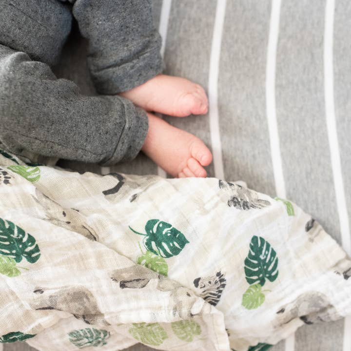 Bebe au Lait - Wholesale Swaddle Set - Baby - Jungle + Rainforest Classic Muslin Swaddle Blanket Set2